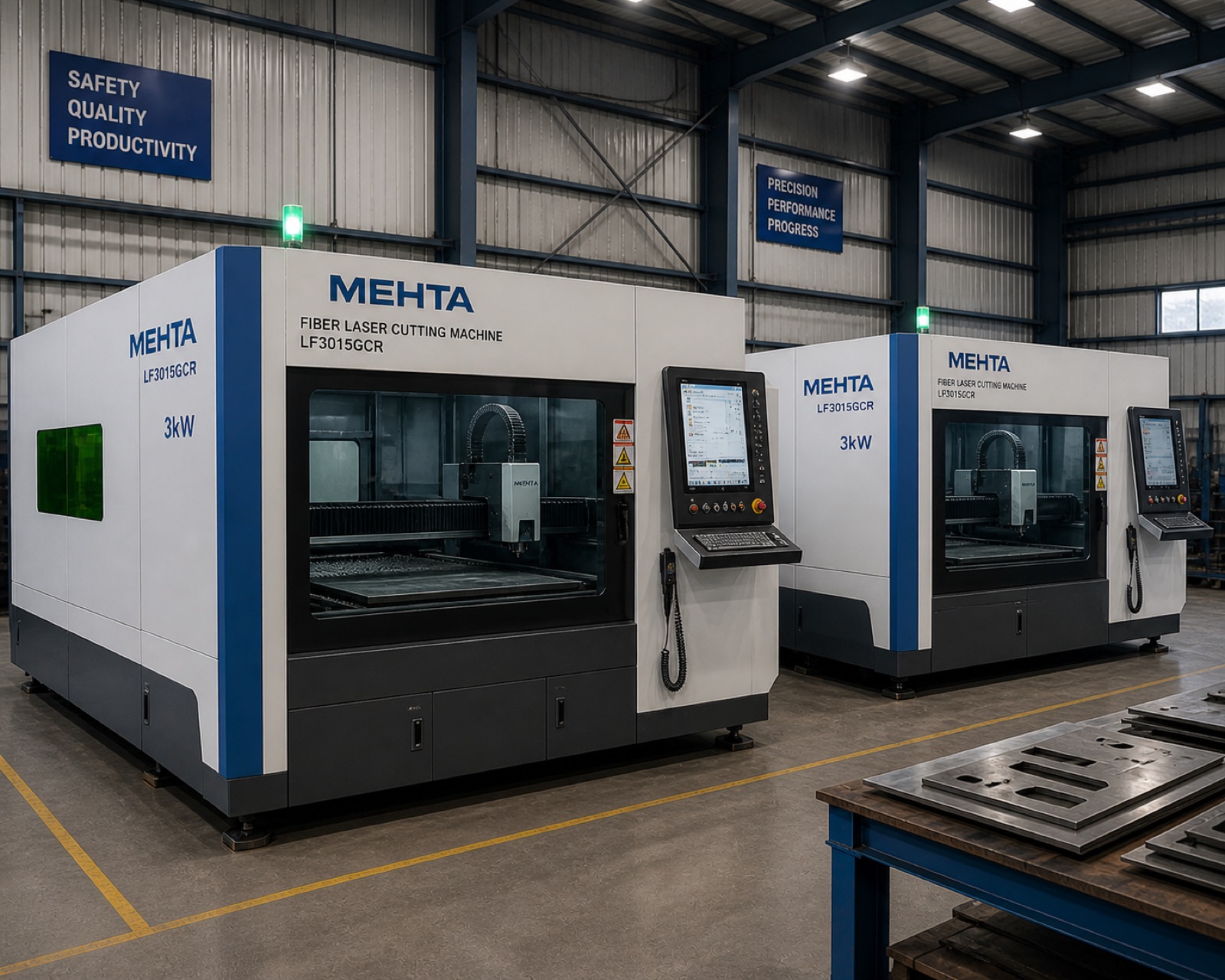 Fibre laser cutting machine at AGRIGATTE factory
